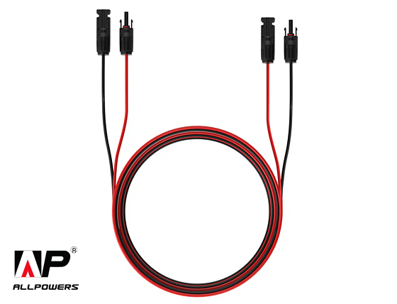 ALLPOWERS: Solar Panel Extension Cable 1.5M/4.9FT Cable